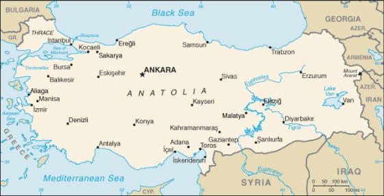 Térkép Törökország
